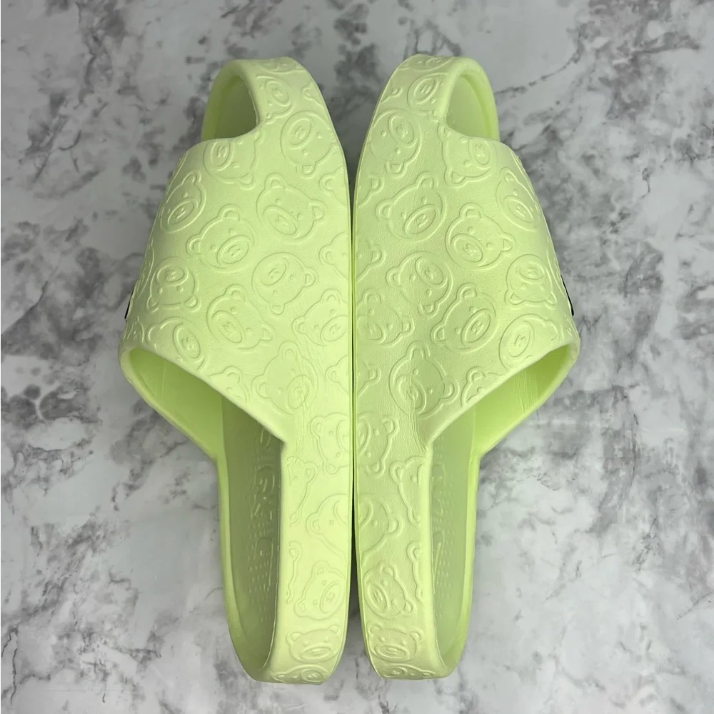 Teddy Bear Cartoon Cloud Pillow Foam Light Slip On House Slide Sandal Shoes NWOT - Picture 4 of 8